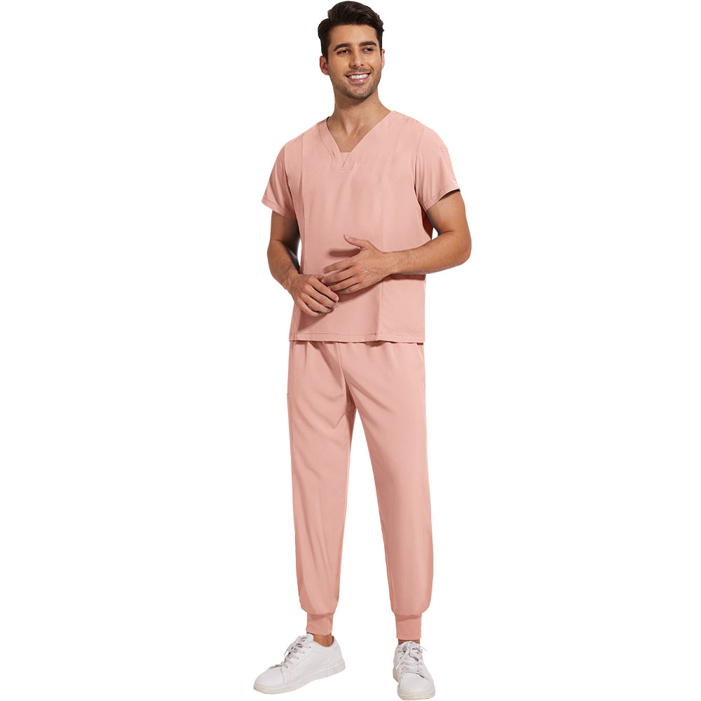 niaahinn Scrub Set for Men Medical Uniform Workwear Classic Top & Pant