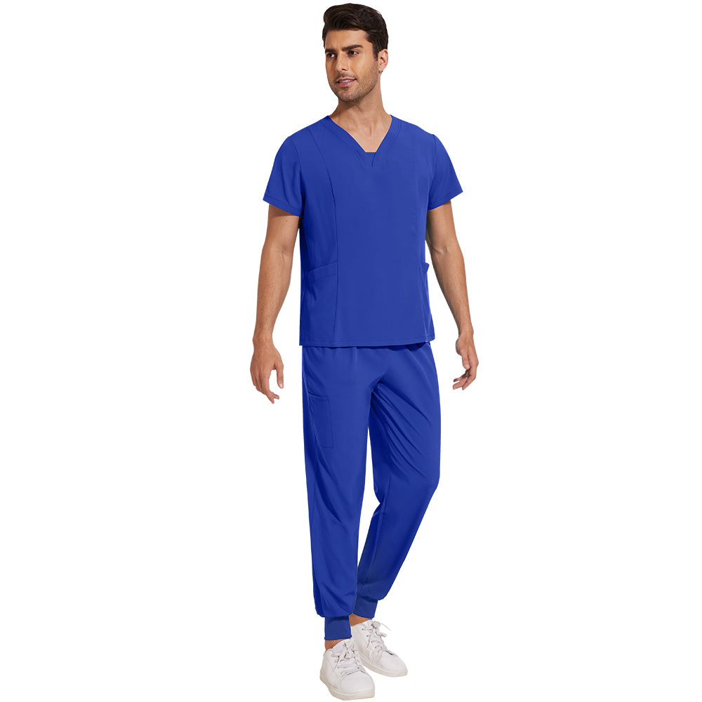 niaahinn Scrub Set for Men Medical Uniform Workwear Classic Top & Pant